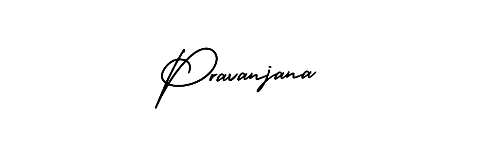 Use a signature maker to create a handwritten signature online. With this signature software, you can design (AmerikaSignatureDemo-Regular) your own signature for name Pravanjana. Pravanjana signature style 3 images and pictures png