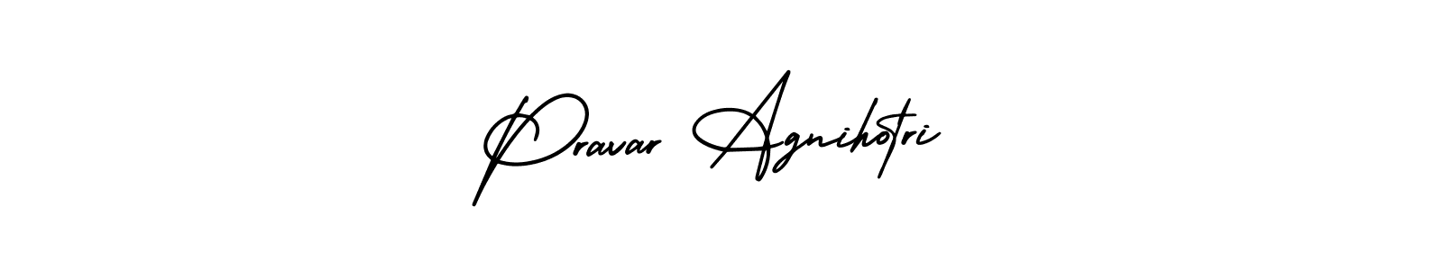 Make a beautiful signature design for name Pravar Agnihotri. With this signature (AmerikaSignatureDemo-Regular) style, you can create a handwritten signature for free. Pravar Agnihotri signature style 3 images and pictures png