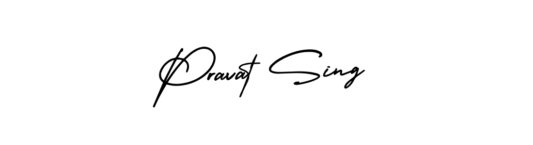 Pravat Sing stylish signature style. Best Handwritten Sign (AmerikaSignatureDemo-Regular) for my name. Handwritten Signature Collection Ideas for my name Pravat Sing. Pravat Sing signature style 3 images and pictures png