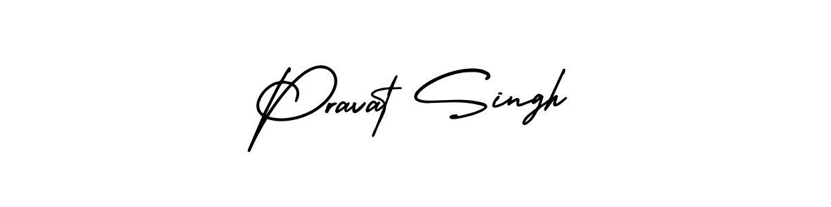 How to make Pravat Singh name signature. Use AmerikaSignatureDemo-Regular style for creating short signs online. This is the latest handwritten sign. Pravat Singh signature style 3 images and pictures png