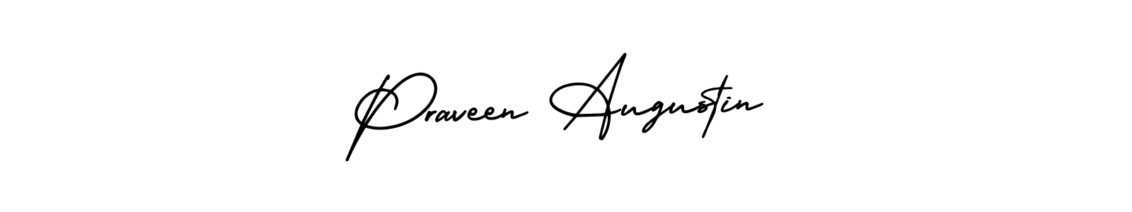 Make a beautiful signature design for name Praveen Augustin. Use this online signature maker to create a handwritten signature for free. Praveen Augustin signature style 3 images and pictures png