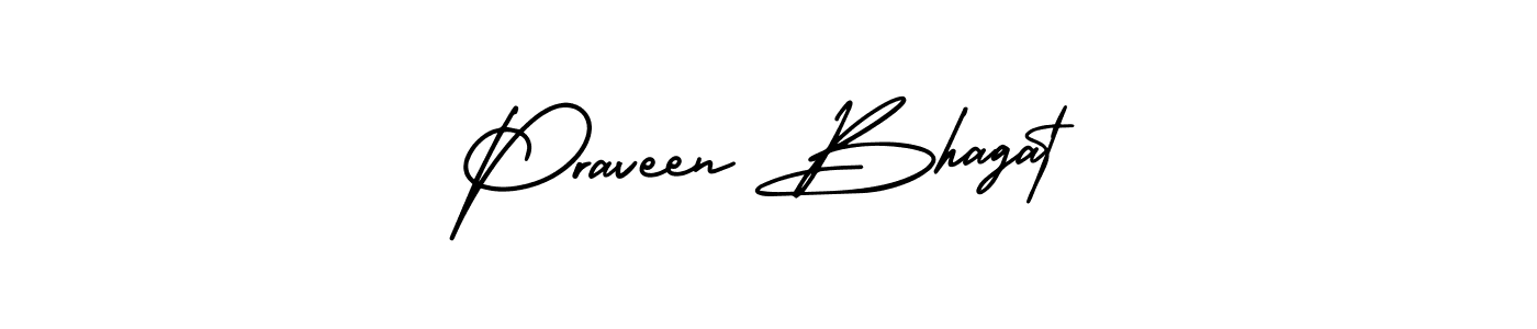Create a beautiful signature design for name Praveen Bhagat. With this signature (AmerikaSignatureDemo-Regular) fonts, you can make a handwritten signature for free. Praveen Bhagat signature style 3 images and pictures png