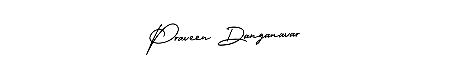 Praveen Danganavar stylish signature style. Best Handwritten Sign (AmerikaSignatureDemo-Regular) for my name. Handwritten Signature Collection Ideas for my name Praveen Danganavar. Praveen Danganavar signature style 3 images and pictures png