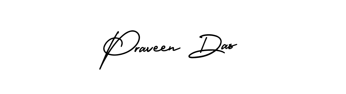 Praveen Das stylish signature style. Best Handwritten Sign (AmerikaSignatureDemo-Regular) for my name. Handwritten Signature Collection Ideas for my name Praveen Das. Praveen Das signature style 3 images and pictures png