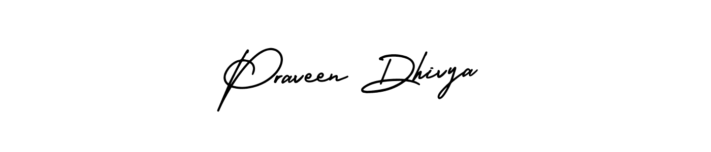 Design your own signature with our free online signature maker. With this signature software, you can create a handwritten (AmerikaSignatureDemo-Regular) signature for name Praveen Dhivya. Praveen Dhivya signature style 3 images and pictures png