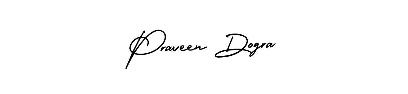 AmerikaSignatureDemo-Regular is a professional signature style that is perfect for those who want to add a touch of class to their signature. It is also a great choice for those who want to make their signature more unique. Get Praveen Dogra name to fancy signature for free. Praveen Dogra signature style 3 images and pictures png