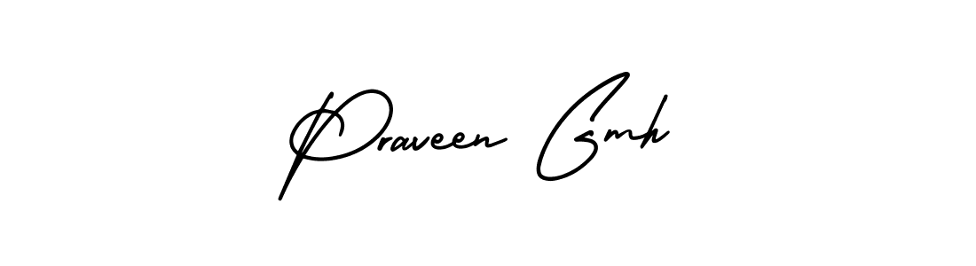 if you are searching for the best signature style for your name Praveen Gmh. so please give up your signature search. here we have designed multiple signature styles  using AmerikaSignatureDemo-Regular. Praveen Gmh signature style 3 images and pictures png