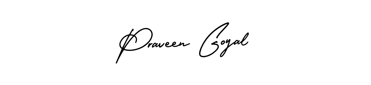 Use a signature maker to create a handwritten signature online. With this signature software, you can design (AmerikaSignatureDemo-Regular) your own signature for name Praveen Goyal. Praveen Goyal signature style 3 images and pictures png