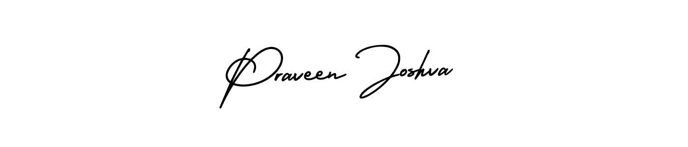 This is the best signature style for the Praveen Joshva name. Also you like these signature font (AmerikaSignatureDemo-Regular). Mix name signature. Praveen Joshva signature style 3 images and pictures png