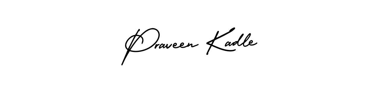 Create a beautiful signature design for name Praveen Kadle. With this signature (AmerikaSignatureDemo-Regular) fonts, you can make a handwritten signature for free. Praveen Kadle signature style 3 images and pictures png