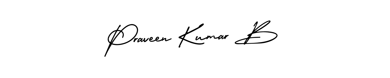 Also You can easily find your signature by using the search form. We will create Praveen Kumar B name handwritten signature images for you free of cost using AmerikaSignatureDemo-Regular sign style. Praveen Kumar B signature style 3 images and pictures png