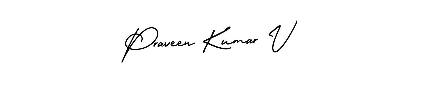 Also we have Praveen Kumar V name is the best signature style. Create professional handwritten signature collection using AmerikaSignatureDemo-Regular autograph style. Praveen Kumar V signature style 3 images and pictures png