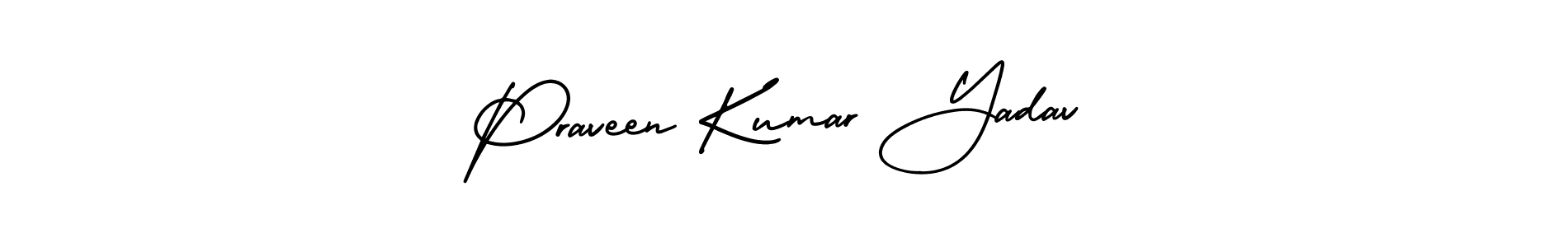 Praveen Kumar Yadav stylish signature style. Best Handwritten Sign (AmerikaSignatureDemo-Regular) for my name. Handwritten Signature Collection Ideas for my name Praveen Kumar Yadav. Praveen Kumar Yadav signature style 3 images and pictures png