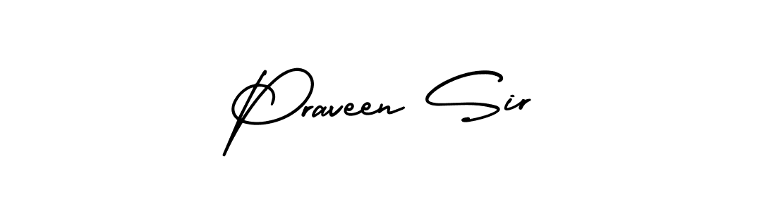 Design your own signature with our free online signature maker. With this signature software, you can create a handwritten (AmerikaSignatureDemo-Regular) signature for name Praveen Sir. Praveen Sir signature style 3 images and pictures png