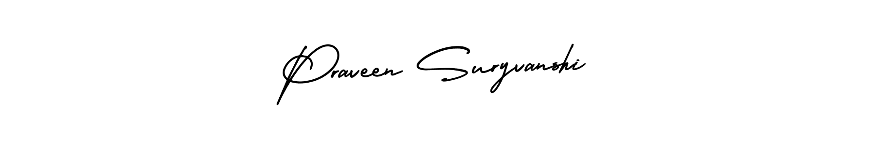 Also we have Praveen Suryvanshi name is the best signature style. Create professional handwritten signature collection using AmerikaSignatureDemo-Regular autograph style. Praveen Suryvanshi signature style 3 images and pictures png