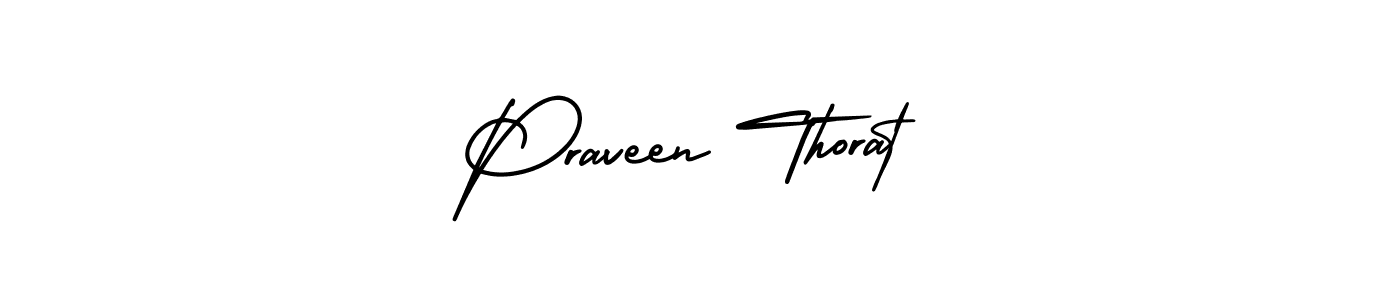 How to Draw Praveen Thorat signature style? AmerikaSignatureDemo-Regular is a latest design signature styles for name Praveen Thorat. Praveen Thorat signature style 3 images and pictures png