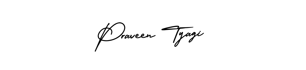 It looks lik you need a new signature style for name Praveen Tyagi. Design unique handwritten (AmerikaSignatureDemo-Regular) signature with our free signature maker in just a few clicks. Praveen Tyagi signature style 3 images and pictures png