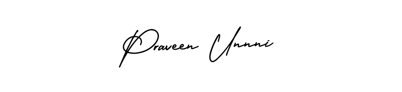 You can use this online signature creator to create a handwritten signature for the name Praveen Unnni. This is the best online autograph maker. Praveen Unnni signature style 3 images and pictures png