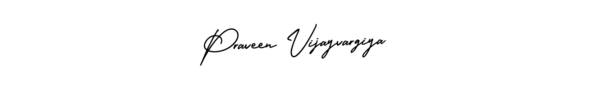 Design your own signature with our free online signature maker. With this signature software, you can create a handwritten (AmerikaSignatureDemo-Regular) signature for name Praveen Vijayvargiya. Praveen Vijayvargiya signature style 3 images and pictures png