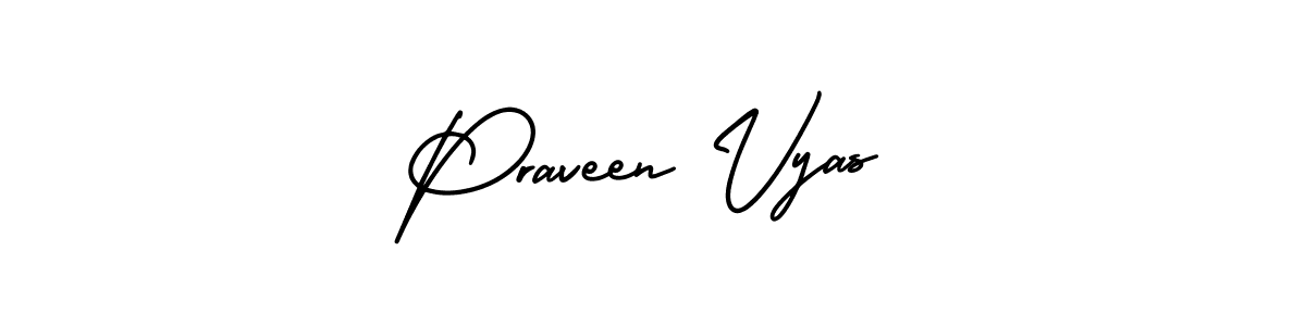 How to make Praveen Vyas signature? AmerikaSignatureDemo-Regular is a professional autograph style. Create handwritten signature for Praveen Vyas name. Praveen Vyas signature style 3 images and pictures png