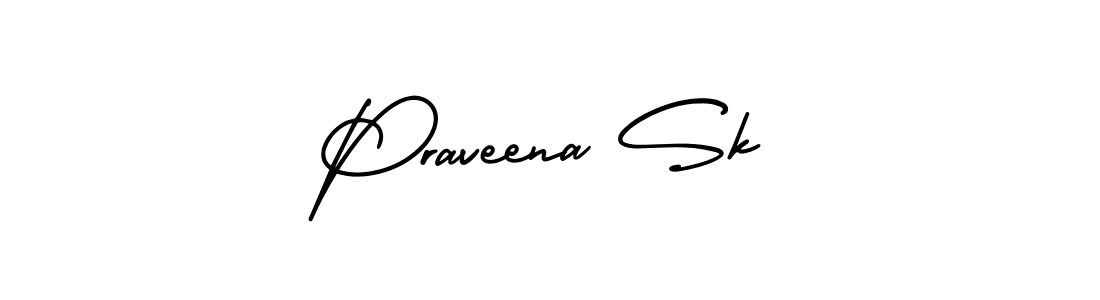 Also You can easily find your signature by using the search form. We will create Praveena Sk name handwritten signature images for you free of cost using AmerikaSignatureDemo-Regular sign style. Praveena Sk signature style 3 images and pictures png