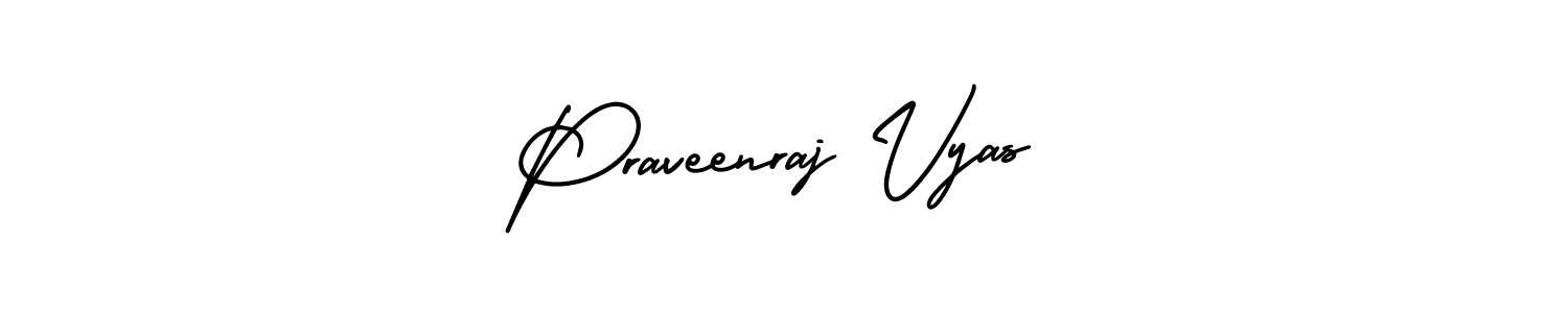 Design your own signature with our free online signature maker. With this signature software, you can create a handwritten (AmerikaSignatureDemo-Regular) signature for name Praveenraj Vyas. Praveenraj Vyas signature style 3 images and pictures png