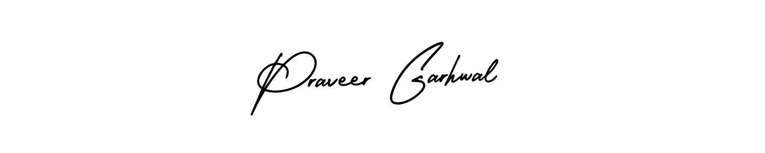 AmerikaSignatureDemo-Regular is a professional signature style that is perfect for those who want to add a touch of class to their signature. It is also a great choice for those who want to make their signature more unique. Get Praveer Garhwal name to fancy signature for free. Praveer Garhwal signature style 3 images and pictures png