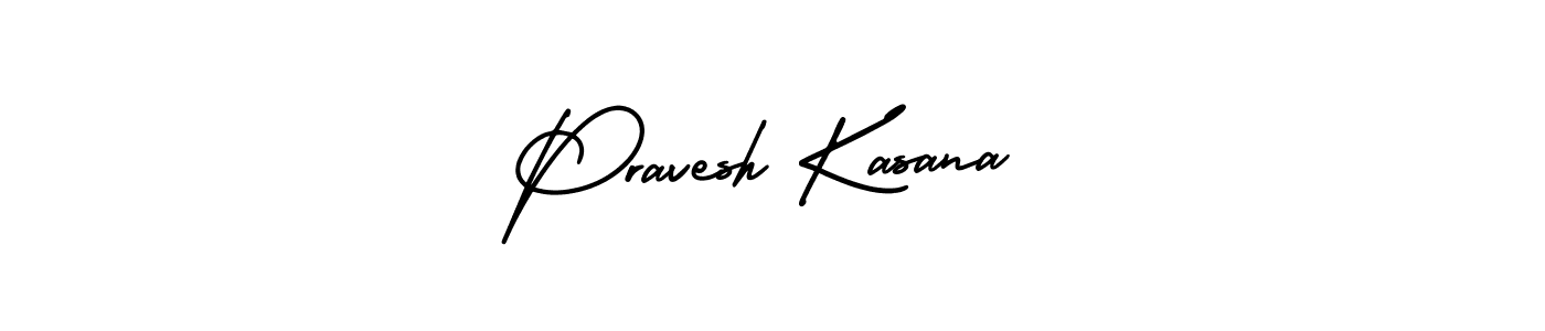 Pravesh Kasana stylish signature style. Best Handwritten Sign (AmerikaSignatureDemo-Regular) for my name. Handwritten Signature Collection Ideas for my name Pravesh Kasana. Pravesh Kasana signature style 3 images and pictures png
