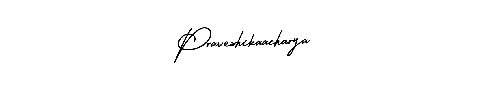 Use a signature maker to create a handwritten signature online. With this signature software, you can design (AmerikaSignatureDemo-Regular) your own signature for name Praveshikaacharya. Praveshikaacharya signature style 3 images and pictures png
