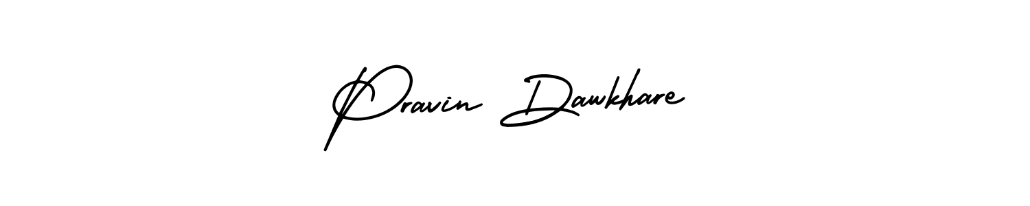 How to make Pravin Dawkhare name signature. Use AmerikaSignatureDemo-Regular style for creating short signs online. This is the latest handwritten sign. Pravin Dawkhare signature style 3 images and pictures png