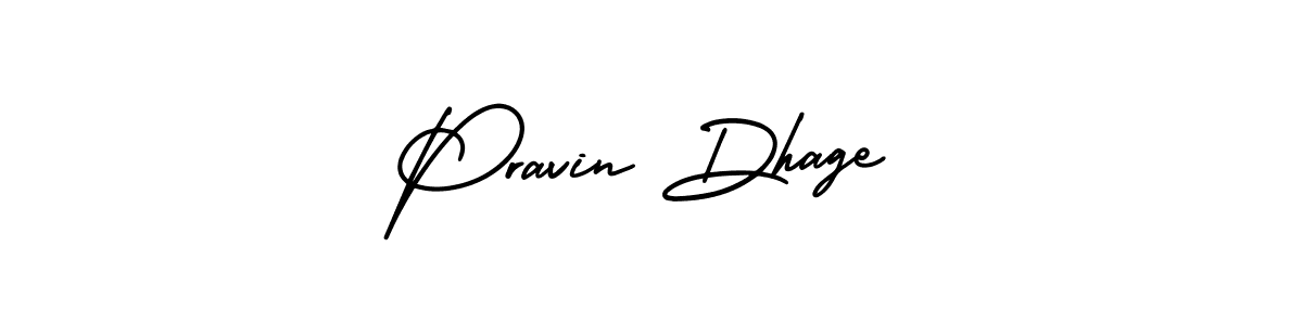 How to make Pravin Dhage name signature. Use AmerikaSignatureDemo-Regular style for creating short signs online. This is the latest handwritten sign. Pravin Dhage signature style 3 images and pictures png