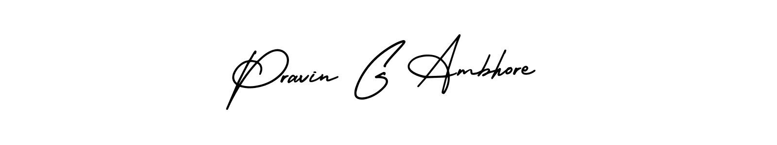 Pravin G Ambhore stylish signature style. Best Handwritten Sign (AmerikaSignatureDemo-Regular) for my name. Handwritten Signature Collection Ideas for my name Pravin G Ambhore. Pravin G Ambhore signature style 3 images and pictures png