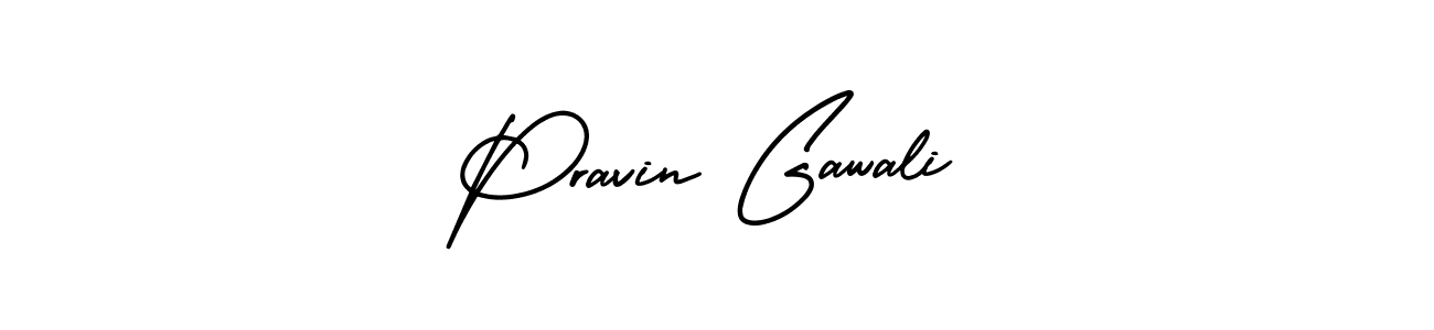 Make a beautiful signature design for name Pravin Gawali. With this signature (AmerikaSignatureDemo-Regular) style, you can create a handwritten signature for free. Pravin Gawali signature style 3 images and pictures png