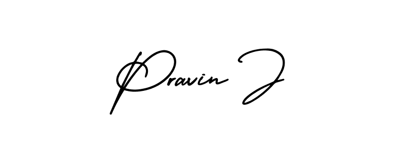 How to make Pravin J signature? AmerikaSignatureDemo-Regular is a professional autograph style. Create handwritten signature for Pravin J name. Pravin J signature style 3 images and pictures png