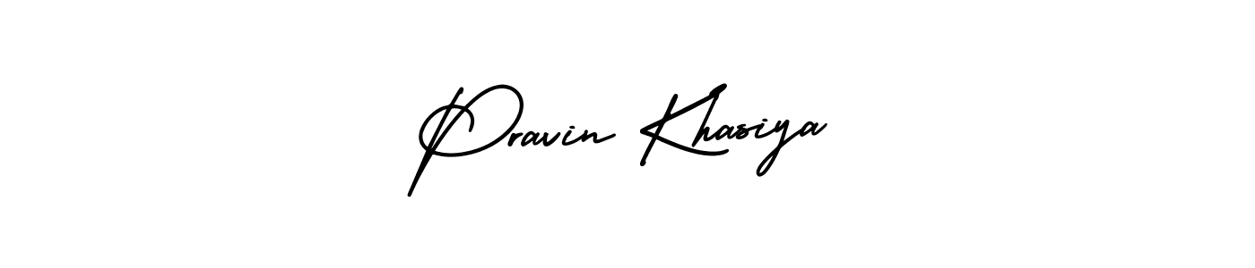 Also You can easily find your signature by using the search form. We will create Pravin Khasiya name handwritten signature images for you free of cost using AmerikaSignatureDemo-Regular sign style. Pravin Khasiya signature style 3 images and pictures png