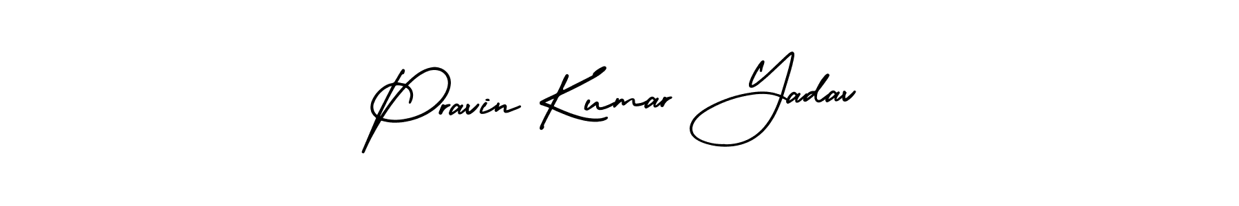 Create a beautiful signature design for name Pravin Kumar Yadav. With this signature (AmerikaSignatureDemo-Regular) fonts, you can make a handwritten signature for free. Pravin Kumar Yadav signature style 3 images and pictures png