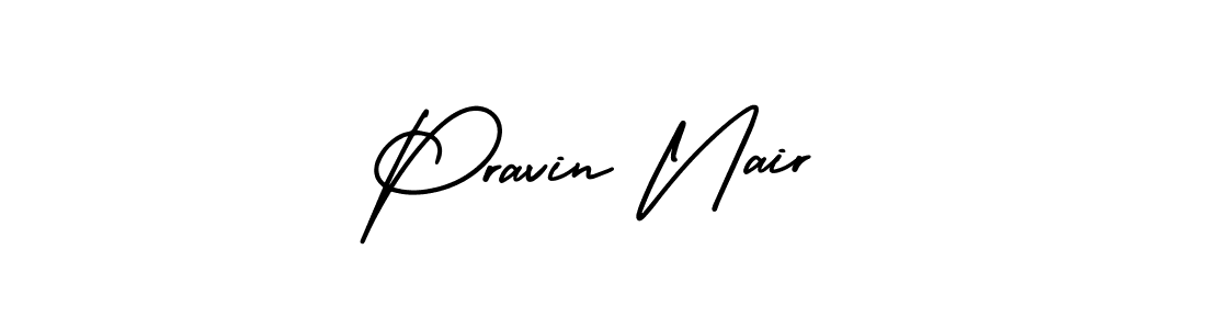 Create a beautiful signature design for name Pravin Nair. With this signature (AmerikaSignatureDemo-Regular) fonts, you can make a handwritten signature for free. Pravin Nair signature style 3 images and pictures png