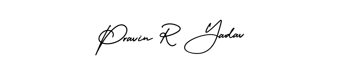 Design your own signature with our free online signature maker. With this signature software, you can create a handwritten (AmerikaSignatureDemo-Regular) signature for name Pravin R Yadav. Pravin R Yadav signature style 3 images and pictures png