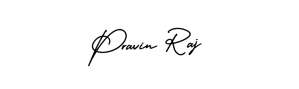 Make a beautiful signature design for name Pravin Raj. With this signature (AmerikaSignatureDemo-Regular) style, you can create a handwritten signature for free. Pravin Raj signature style 3 images and pictures png