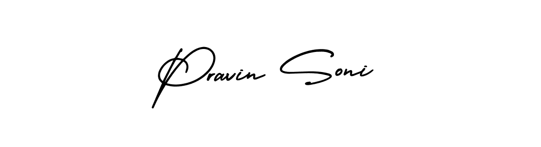 It looks lik you need a new signature style for name Pravin Soni. Design unique handwritten (AmerikaSignatureDemo-Regular) signature with our free signature maker in just a few clicks. Pravin Soni signature style 3 images and pictures png