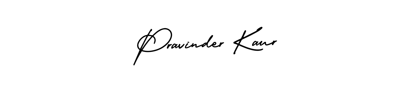 Design your own signature with our free online signature maker. With this signature software, you can create a handwritten (AmerikaSignatureDemo-Regular) signature for name Pravinder Kaur. Pravinder Kaur signature style 3 images and pictures png