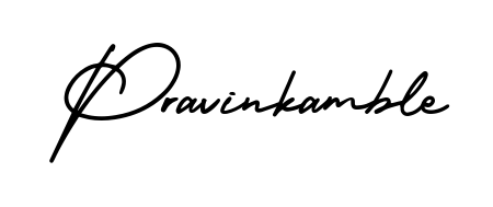 The AmerikaSignatureDemo-Regular handwriting style adds charm and authenticity to name Pravinkamble. A wonderful choice for personal thank-you notes. Pravinkamble signature style 3 images and pictures png