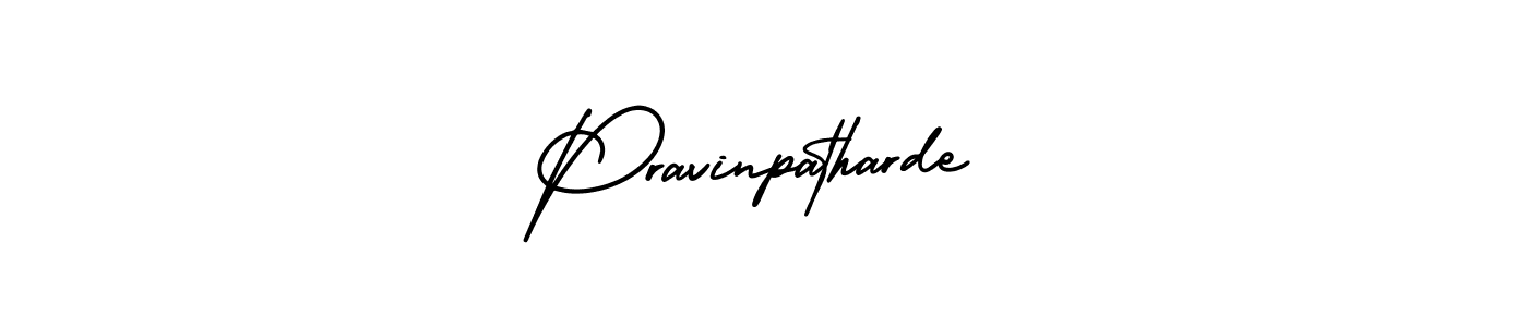 Pravinpatharde stylish signature style. Best Handwritten Sign (AmerikaSignatureDemo-Regular) for my name. Handwritten Signature Collection Ideas for my name Pravinpatharde. Pravinpatharde signature style 3 images and pictures png