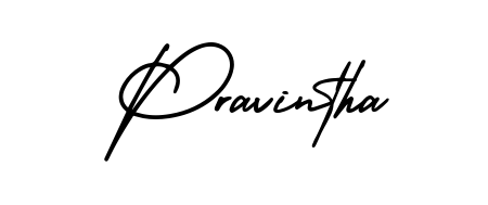 A sleek calligraphic signature for name Pravintha utilizing AmerikaSignatureDemo-Regular styling. Great for adding personal signatures to photos and art. Pravintha signature style 3 images and pictures png