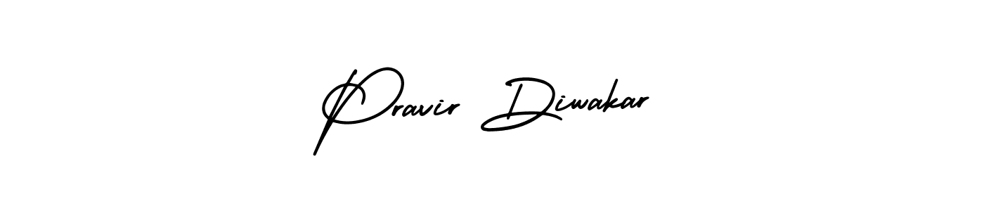 Also You can easily find your signature by using the search form. We will create Pravir Diwakar name handwritten signature images for you free of cost using AmerikaSignatureDemo-Regular sign style. Pravir Diwakar signature style 3 images and pictures png