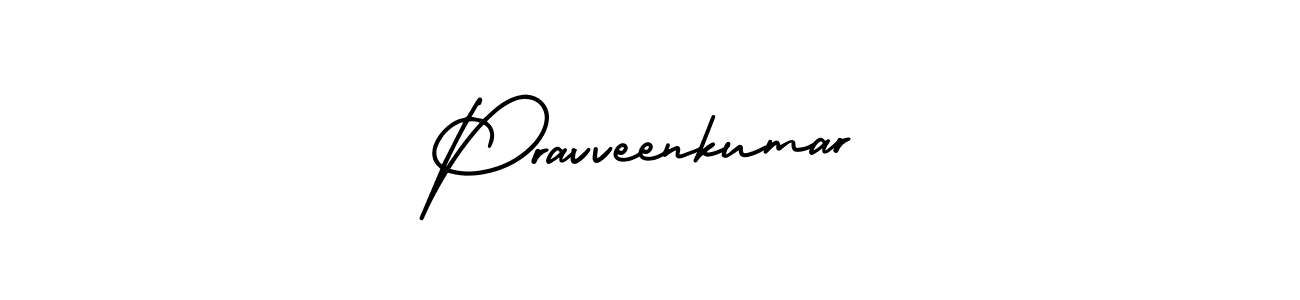 Create a beautiful signature design for name Pravveenkumar. With this signature (AmerikaSignatureDemo-Regular) fonts, you can make a handwritten signature for free. Pravveenkumar signature style 3 images and pictures png