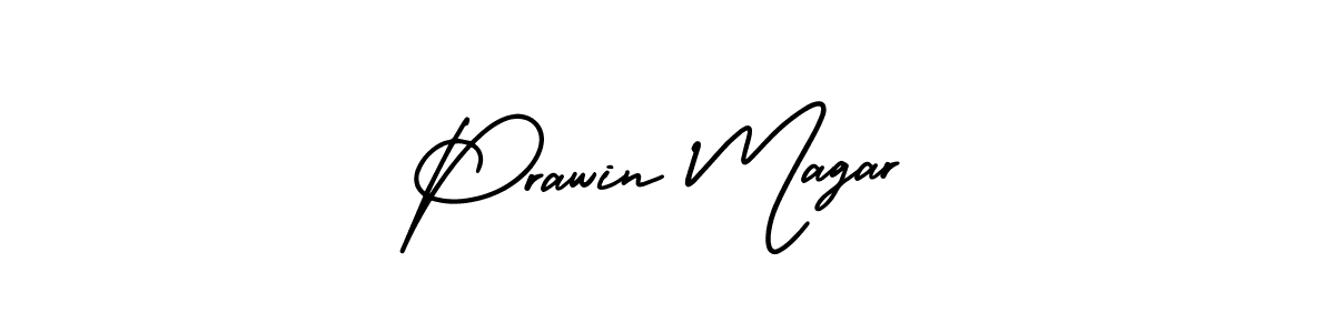 Make a beautiful signature design for name Prawin Magar. Use this online signature maker to create a handwritten signature for free. Prawin Magar signature style 3 images and pictures png