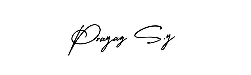 Similarly AmerikaSignatureDemo-Regular is the best handwritten signature design. Signature creator online .You can use it as an online autograph creator for name Prayag S.y. Prayag S.y signature style 3 images and pictures png