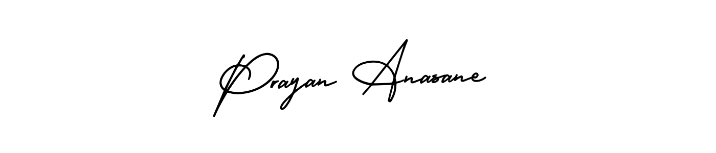 How to make Prayan Anasane signature? AmerikaSignatureDemo-Regular is a professional autograph style. Create handwritten signature for Prayan Anasane name. Prayan Anasane signature style 3 images and pictures png