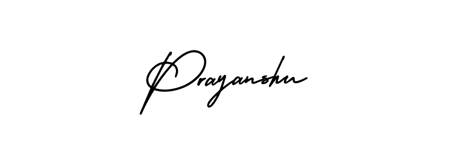 How to make Prayanshu name signature. Use AmerikaSignatureDemo-Regular style for creating short signs online. This is the latest handwritten sign. Prayanshu signature style 3 images and pictures png